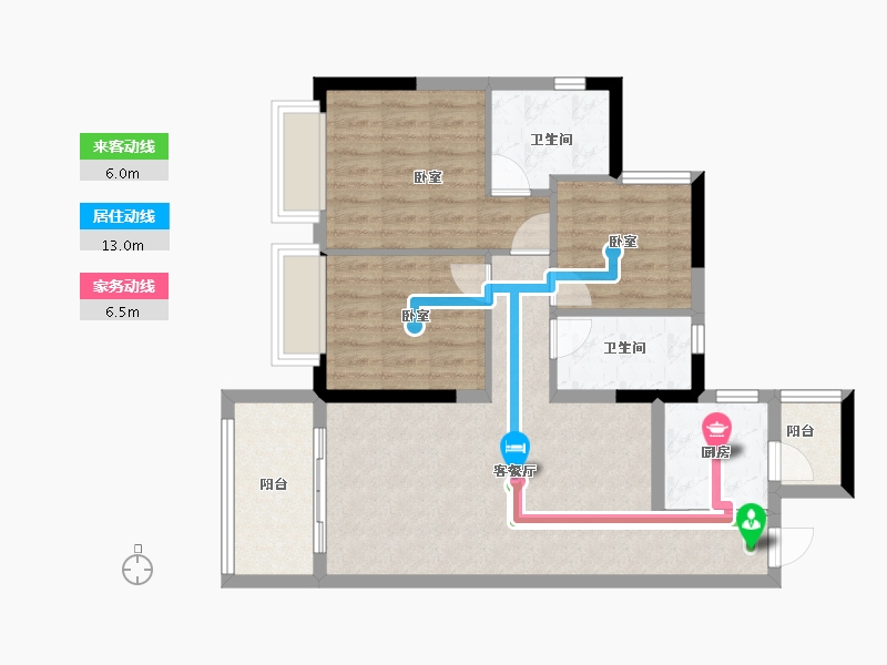 广东省-东莞市-碧桂园狮子洋二期-78.87-户型库-动静线