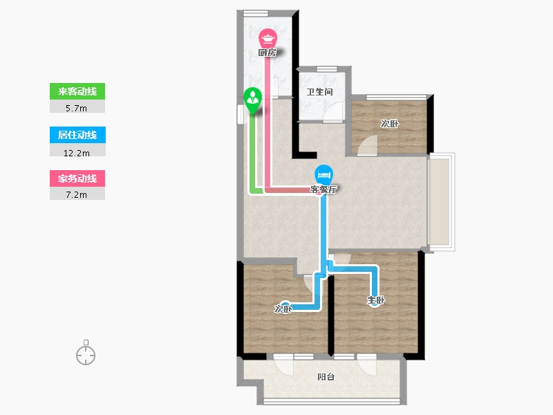 山东省-烟台市-中瑞鼎峰云山度-84.00-户型库-动静线