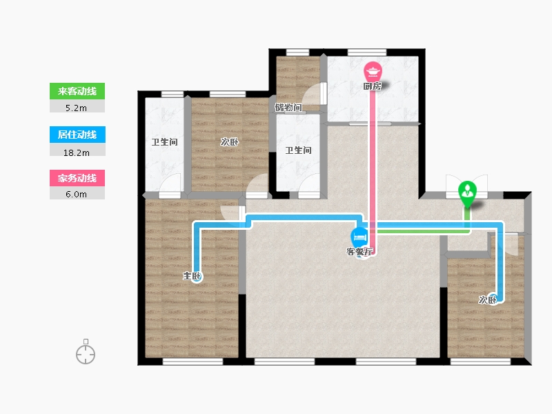 辽宁省-沈阳市-首创禧悦大观-113.91-户型库-动静线