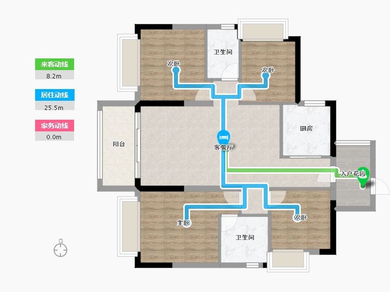 广东省-东莞市-碧桂园狮子洋二期-97.95-户型库-动静线