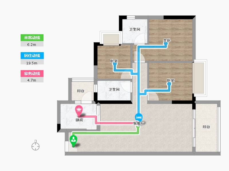 广东省-东莞市-碧桂园狮子洋二期-78.86-户型库-动静线