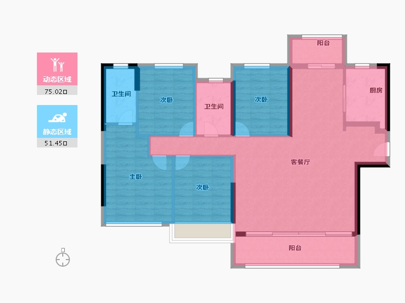 福建省-泉州市-建发映月-114.40-户型库-动静分区