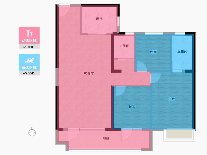 山东省-潍坊市-潍坊碧桂园翡翠郡-95.99-户型库-动静分区