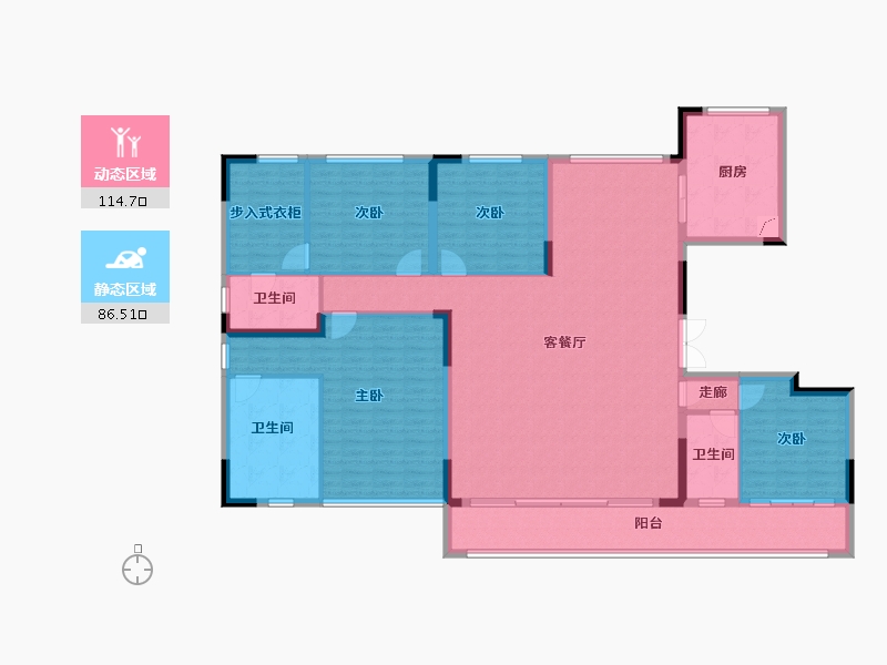 湖北省-武汉市-武汉城建·光谷龙山湖-184.01-户型库-动静分区