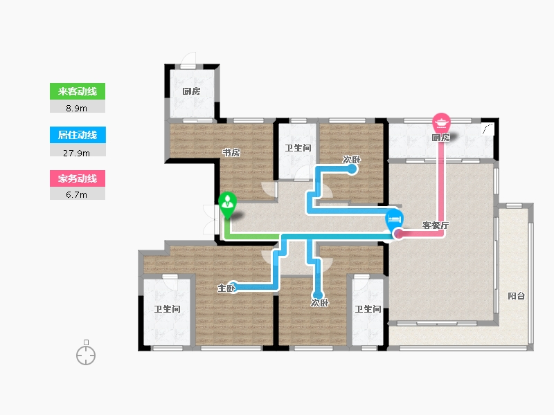 湖北省-武汉市-武汉城建·光谷龙山湖-184.00-户型库-动静线