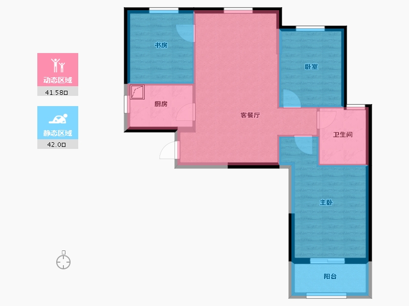 湖北省-武汉市-时代花园东区-75.00-户型库-动静分区