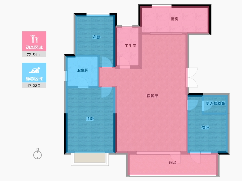 山东省-烟台市-绿城桂语江南-108.00-户型库-动静分区