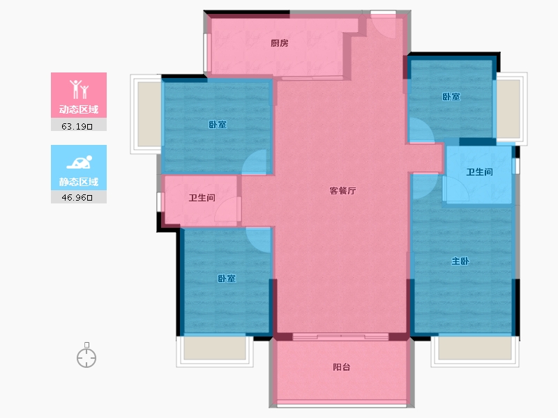 广东省-东莞市-碧海云天·海岸城-99.72-户型库-动静分区