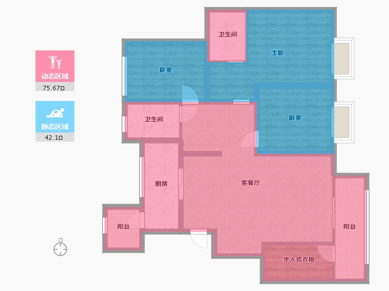 山东省-烟台市-豪森泰山府-105.00-户型库-动静分区