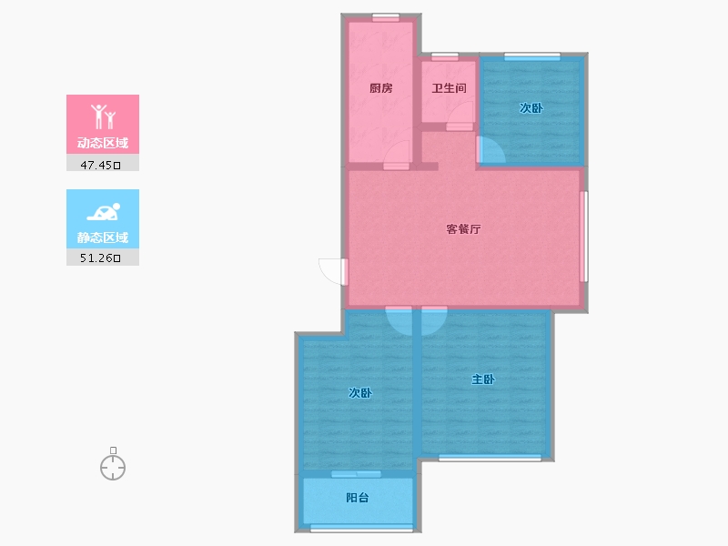 山东省-烟台市-鑫发小区东区-88.00-户型库-动静分区