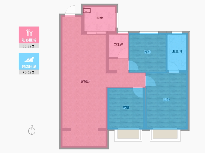 河北省-石家庄市-中海云锦-81.51-户型库-动静分区