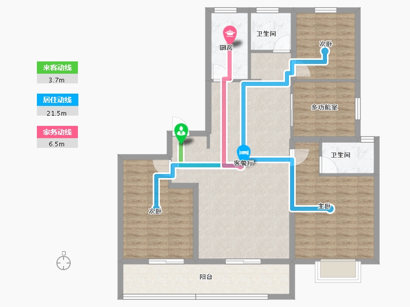 陕西省-西安市-白鹿汀洲-106.74-户型库-动静线