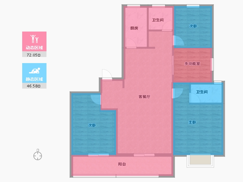 陕西省-西安市-白鹿汀洲-106.74-户型库-动静分区