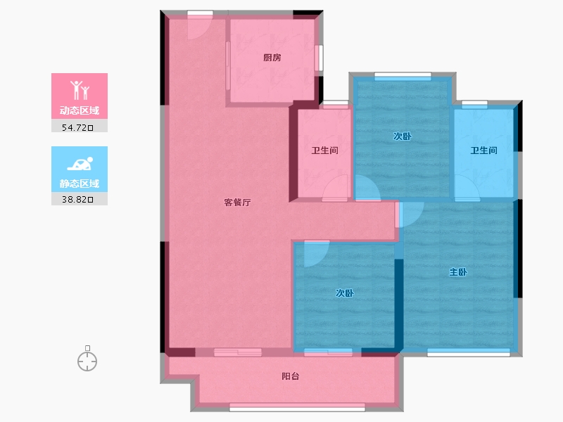 福建省-泉州市-建发映月-84.00-户型库-动静分区