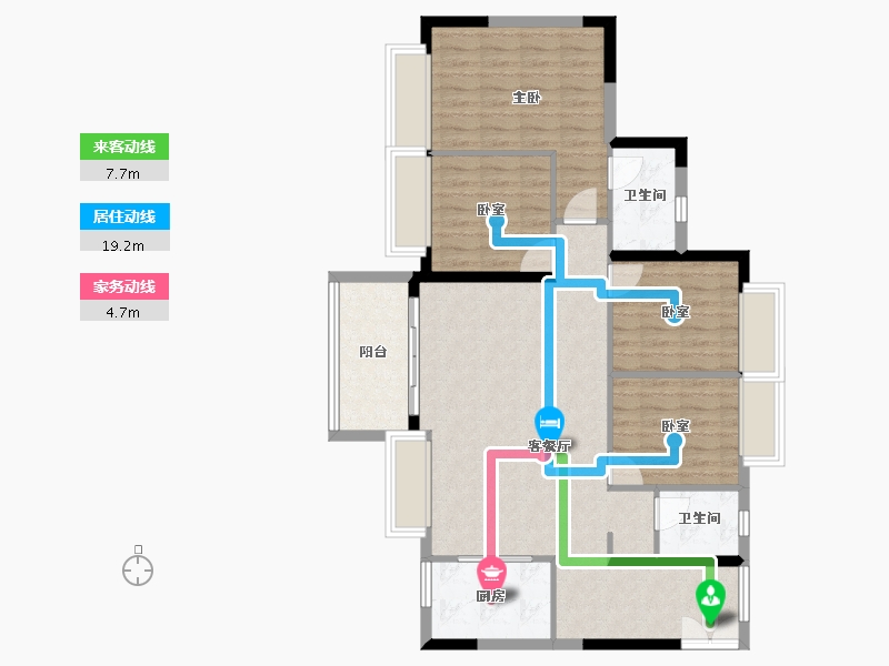 广东省-东莞市-碧海云天·海岸城-98.13-户型库-动静线