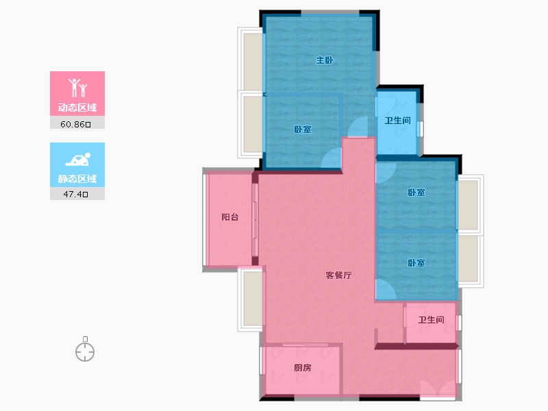 广东省-东莞市-碧海云天·海岸城-98.13-户型库-动静分区