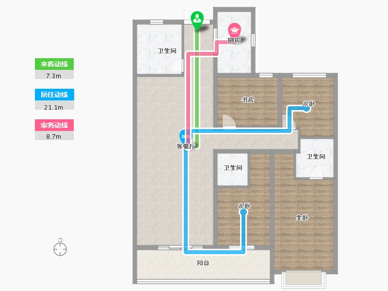 陕西省-西安市-富力开远城-145.15-户型库-动静线