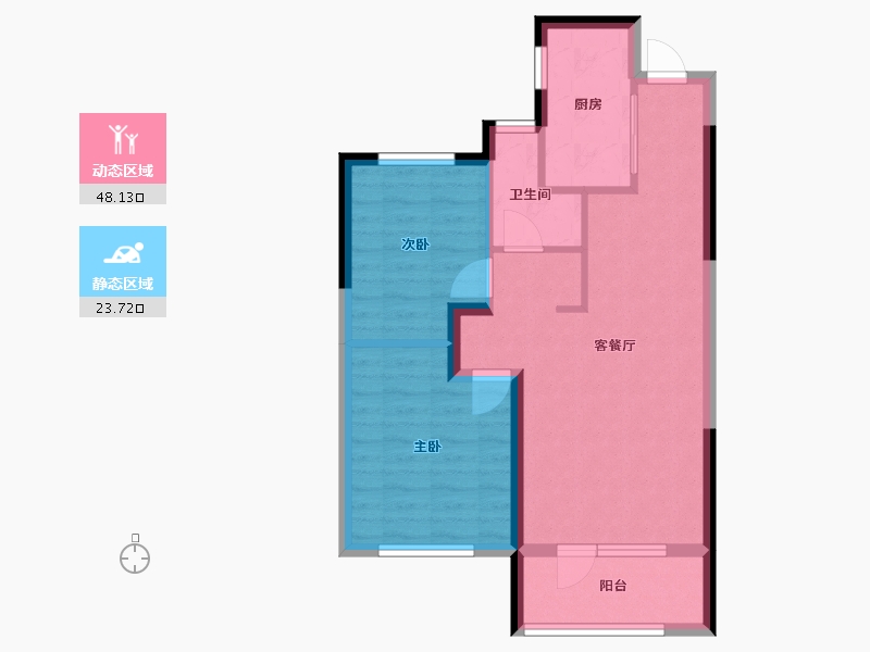 山东省-烟台市-万科·四季光年-63.97-户型库-动静分区