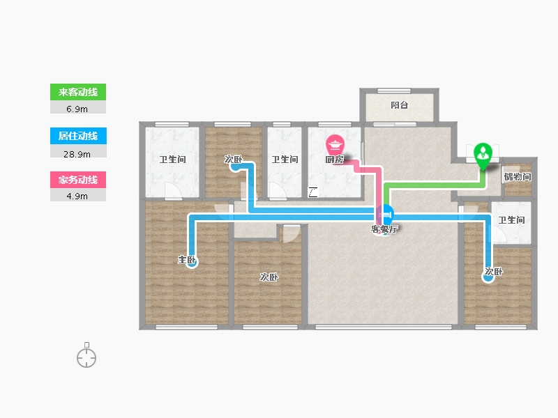 辽宁省-沈阳市-新希望·锦麟誉-144.05-户型库-动静线