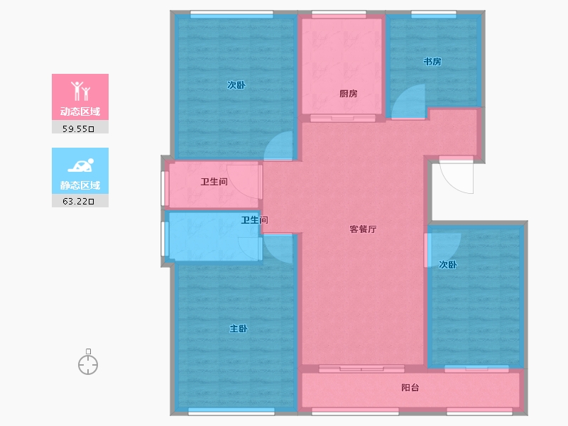 山东省-烟台市-领海公馆-111.20-户型库-动静分区