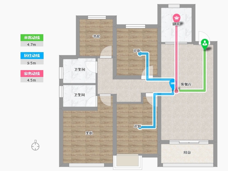 江苏省-徐州市-中梁国宾府-99.00-户型库-动静线