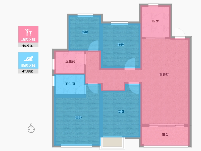 江苏省-徐州市-中梁国宾府-99.00-户型库-动静分区