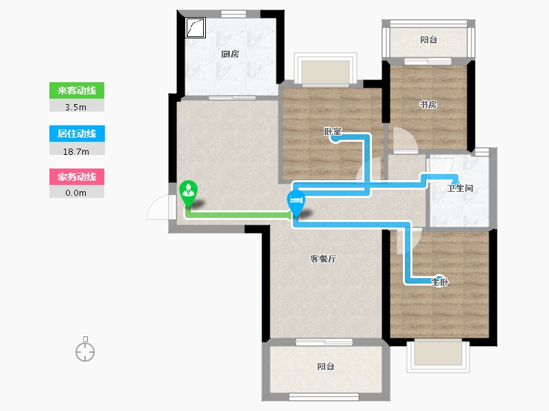 湖北省-武汉市-兰江公园里-78.00-户型库-动静线