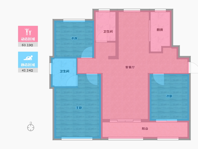 山东省-烟台市-领海公馆-92.80-户型库-动静分区