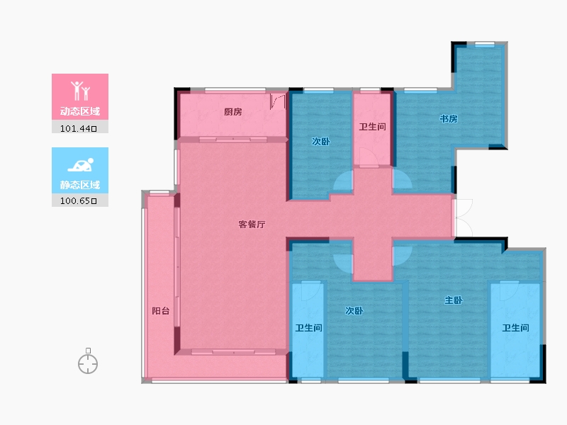 湖北省-武汉市-武汉城建·光谷龙山湖-184.00-户型库-动静分区