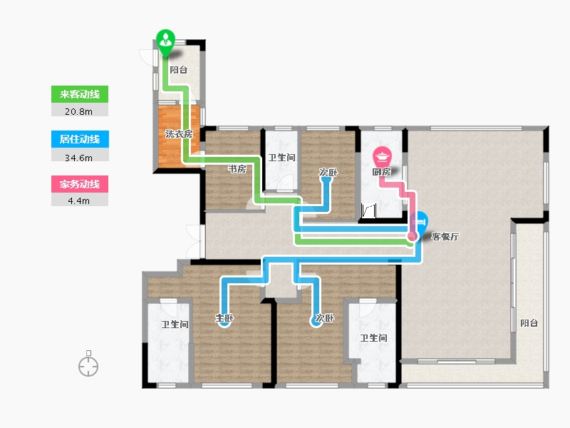 湖北省-武汉市-武汉城建·光谷龙山湖-216.00-户型库-动静线