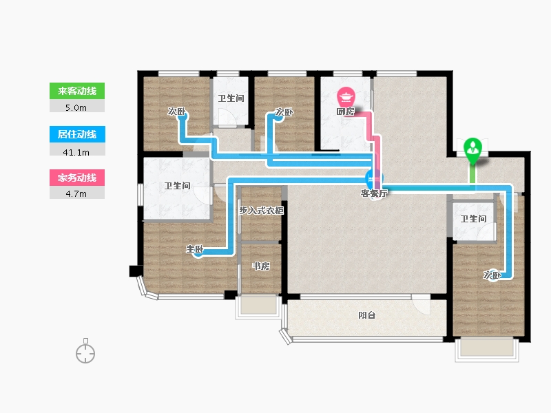 河北省-石家庄市-东胜·天御-146.69-户型库-动静线