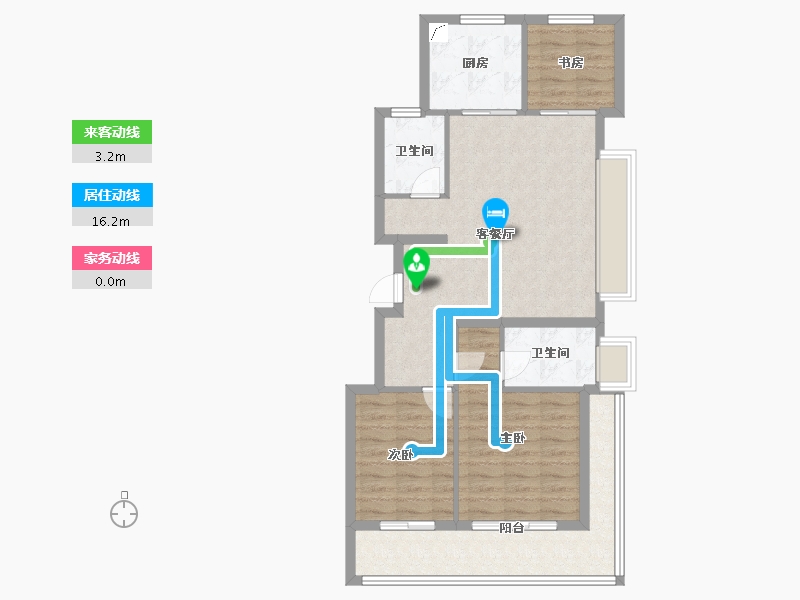 浙江省-宁波市-绿城·春来云潮-84.01-户型库-动静线