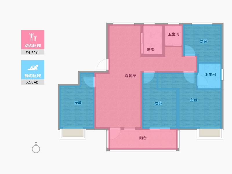 山东省-潍坊市-大有世家-113.60-户型库-动静分区