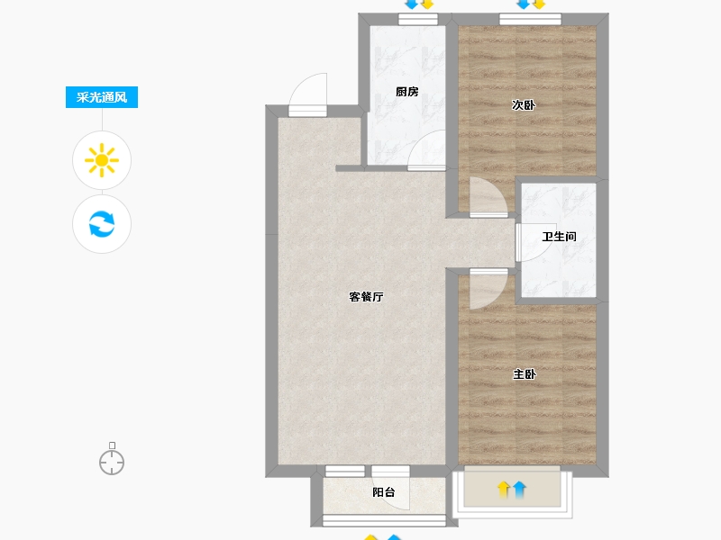 辽宁省-沈阳市-万象首府-55.29-户型库-采光通风