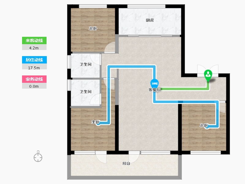 河北省-石家庄市-东胜·天御-105.02-户型库-动静线