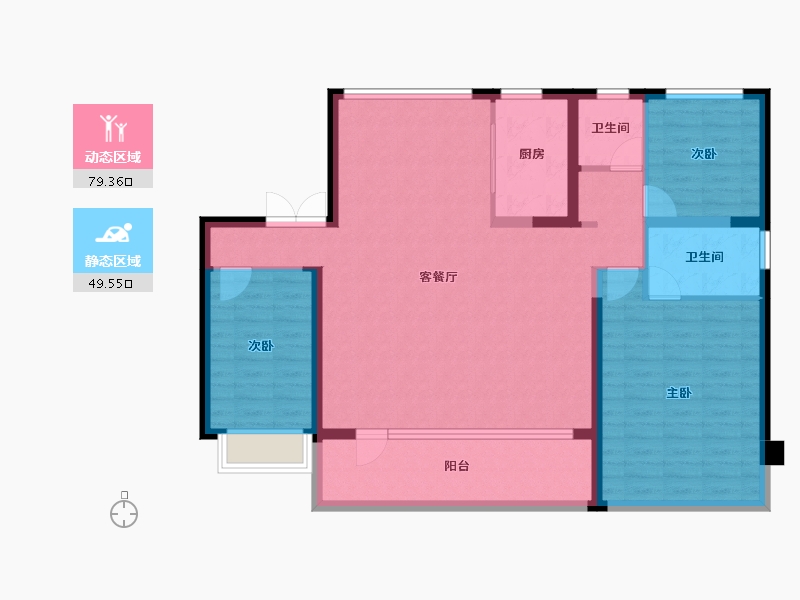 河北省-石家庄市-东胜·天御-116.49-户型库-动静分区