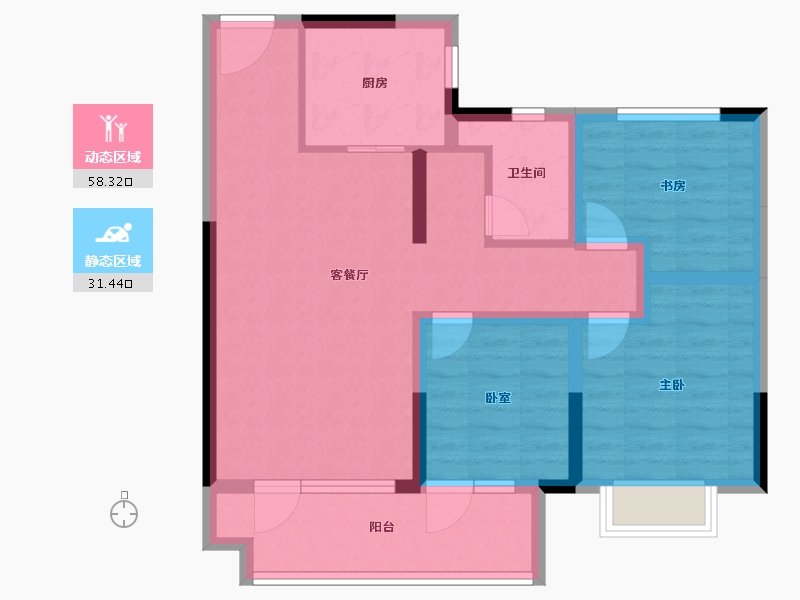 山东省-烟台市-中瑞城-79.20-户型库-动静分区