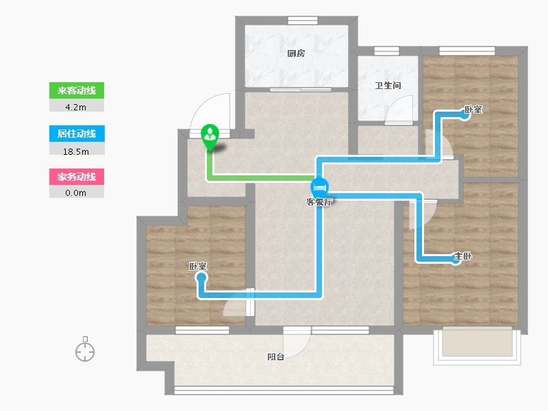 山东省-烟台市-中梁拾光里-76.01-户型库-动静线