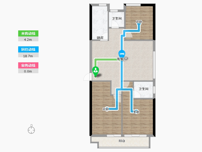 山东省-潍坊市-贵隆华府-85.26-户型库-动静线