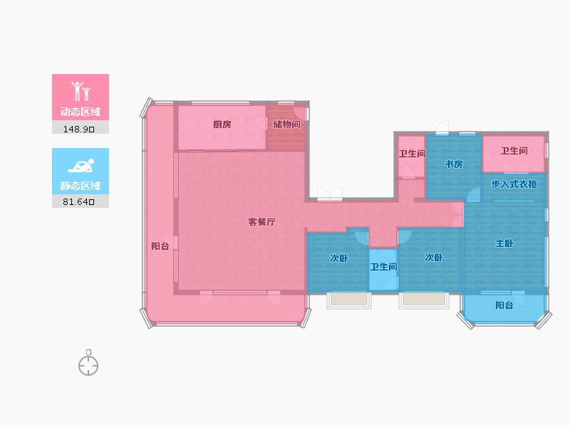 河北省-石家庄市-东胜·天御-211.41-户型库-动静分区