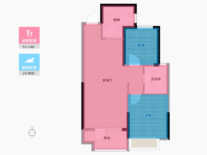 山东省-烟台市-力高清悦华府-63.20-户型库-动静分区