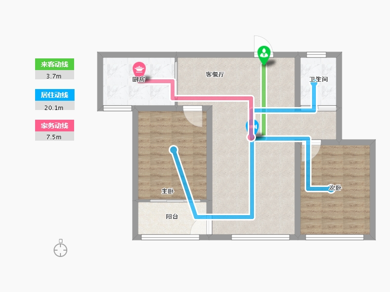 山东省-潍坊市-华安·东方名郡-76.00-户型库-动静线