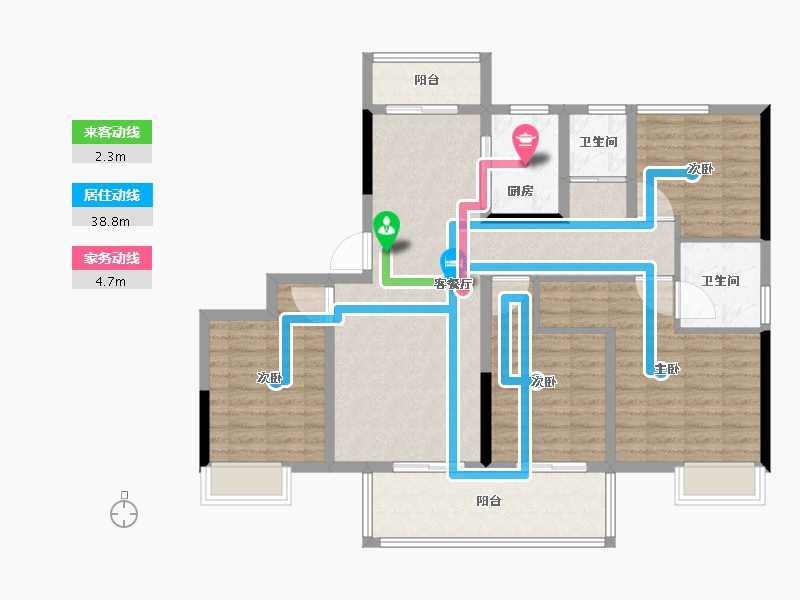 山东省-潍坊市-大有世家-112.81-户型库-动静线