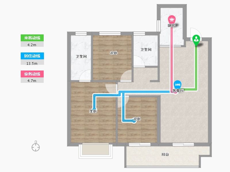 山东省-潍坊市-贵隆华府-78.27-户型库-动静线