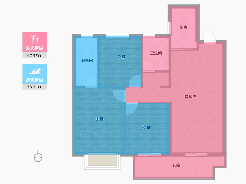 山东省-潍坊市-贵隆华府-78.27-户型库-动静分区