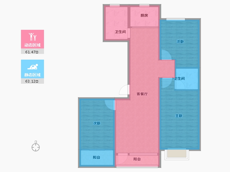 山东省-潍坊市-华安·东方名郡-112.29-户型库-动静分区