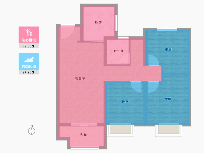 山东省-烟台市-新力珑湾-78.40-户型库-动静分区