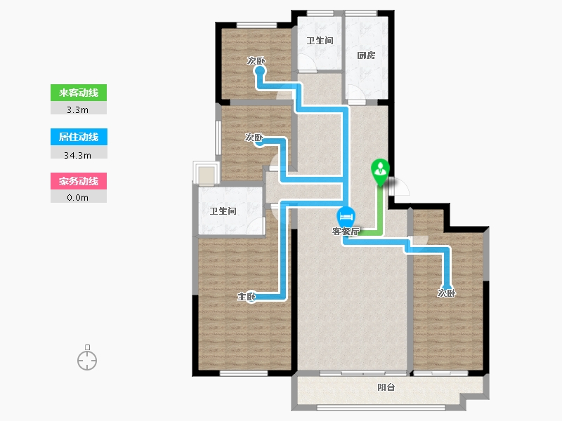 山东省-潍坊市-创投·潍州金谷-145.34-户型库-动静线