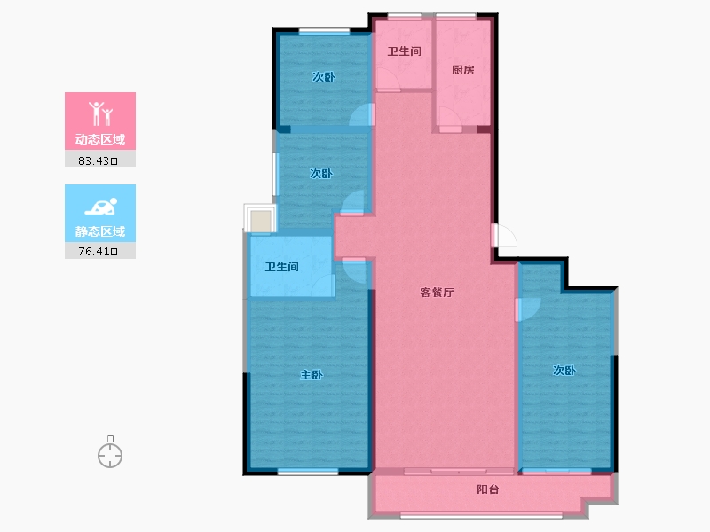 山东省-潍坊市-创投·潍州金谷-145.34-户型库-动静分区