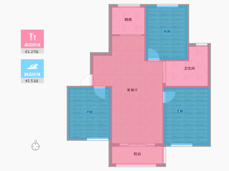 山东省-潍坊市-华安·东方名郡-94.40-户型库-动静分区